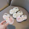 Sandales d'été pour bébés filles de 0 à 3 ans, chaussures princesse roses à nœud papillon, chaussures à semelle souple pour tout-petits
