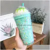 Mugs Ice Cream Lids Plastic Water Cups With St Kids Couple Milk Juice Drinks Bottles Doublelayer Mug Drop Delivery Home Garden Kitch Dhudq