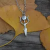 Chains SanLan 1pcs Woman Goddess Necklace Sun Moon Lady Friendship Good Luck