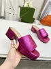 Designer Slippers Women Platform Stud Sandal Interlocking Embellished Mules Ankle Strap Chunky Heels Mini Double Waterproof Shoes