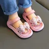 Sandals Kid Girl Sandals Plaid Bow Summer Casual Street Beach Children Female Shoes 2-4 Years Old R230529