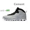 Jumpman 10 10s Men Basketball Shoes Sneaker Bulls Over Broadway Cement Chicago Black Out White Drake Orlando Seattle Steel Grey Linen Mens Trainers Sports Sneakers
