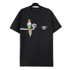 #88 Lüks Erkek Tasarımcı T Shirt Siyah Beyaz Mektup Baskılı Gömlek Kısa Kollu Moda Marka Tasarımcısı Top Tees Anti-Rhrink On Renk Avrupa Boyutu S-XL
