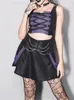 Work Dresses 2023 Summer Harajuku Vintage Trend Street Sexy Slim Skirt Y2K Gothic Punk Contrast Color Suspender Set Woman Clothing