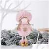 Décorations De Noël En Peluche Ange Pendentif Arbre Année Ornement Suspendu Enfants Fille Poupée Cadeau Drop Delivery Maison Jardin Festive Party Supp Dhcla