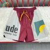 Rosa Giallo Bianco Rhude Boxer Nero Blu Beige Moda estiva Pantaloni da spiaggia Taglia S M L XL Pantaloncini firmati da uomo di alta qualità Street Wear Lpm