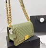 2023 Designer messenger handtas klassieke dubbele lambskineh flap tassen lady schouder gold ketting tas portemonnee lederen modezakken pochette dames luxe handtassen billfold