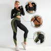 Traje de yoga Mujeres sin costura Conjuntos de yoga Deporte femenino Trajes de gimnasia Ropa para correr Mujeres Fitness Deporte Gimnasio Conjunto Mujeres Ropa de yoga de manga larga 230526