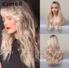 There are many styles to choose from for the air bangs gradient golden wave long curly wig supporting customization