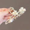 Andra 2023 Flower Gem Women Hair Claw Hair Clips Elegant Flowers Hollow Geometric Metal Vintage Headband Hairpin Hair