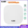 Routrar Kuwfi 1800Mbps WiFi 6 router trådlöst tak AP 2.4G 5.8G 11AX WiFi Range Extender Router Access Point Gigabit LAN 48V POE