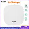 Roteadores kuwfi 1800Mbps Wi -Fi 6 teto sem fio AP 2.4G 5.8G 11AX WiFi Range Extender Ponto de acesso ao roteador Gigabit LAN 48V POE