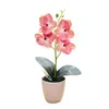 Dekoracyjne kwiaty 4 głowy sztuczne fałszywe błotnik Orchid Flower Flower Life for House Garden Wedding Decor