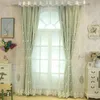 Curtain Korean Pastoral Pink Blackout Princess Curtains For Girls Kids Living Room Bedroom Windows Treatment Sheer Tulle Romantic Screen