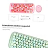 Combos mofii Candy Tangentboard Mouse Combo Wireless 2.4G Mixed Color 84 Tangent Mini Keyboard Mouse Set med Circular Punk Key Caps