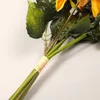 Fleurs décoratives Dahlias artificiels Bouquets de mariage Décor de fête à la maison Arrangement de fleurs Soie longue tige