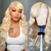 Blonde 613 Wig Lace Front Human Hair Wigs 13x4 Transparent Lace Frontal Wigs Peruvian Body Wave Wigs For Women