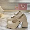 Dress Shoes 2023 Fashion White High Heels Thick With Mary Jane College Girls Platform Lolita Japanese JK Women Sandals