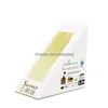 Boîtes d'emballage Jetable Sandwich Boîte D'emballage Bande Dessinée Imprimé Triangle Forme Petit Déjeuner Papier Avec Pet Fenêtre Drop Delivery Office Dhh7V