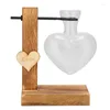 Vaser Hydroponic Vase Love Shaped Glass Planter för hemmakontordekor