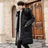Men's Down Fashion Men Coat Long Thick Warm Duck Jacket Winter Hooded Overcoat Trench For Youth Male Boys
