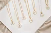 Kvinnlig elegant alfabet bokstavsskylt halsband hängen kedja astrologi halsband guld kvinnliga smycken män minimalistisk gåva silver