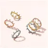 Bröllopsringar Guldpläterad kronstapelling för Pandora Real Sterling Sier Party Jewelry Women Girl Gift Cz Diamond Designer Dhek5