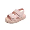 Sandales été garçon sandales enfants en cuir à semelle souple confortables filles appartements couleur unie chaussures de plage 21-30 R230529