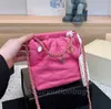 Klasik Deauville Tote Alışveriş Çantası Lüks Kanallar Çanak Çantası Omuz Çantası Kapasite Tasarımcısı Crossbody Crossbody Zincir Debriyaj Taş Taş Popu Mini Tote 103799