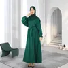 Ubranie etniczne Sukienka muzułmańska Podstawowa Bliskowschodnia Turcja Solid Kolor Duża wielkość wielokolorowa elegancka elegancka kaftan Abaya Temperament Kobiety