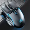 Ratos de jogo ergonômico mouse sem fio computador ratos 2400dpi recarregável 6 teclas rgb led mouse óptico para computador portátil ratos