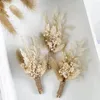 装飾的な花小さな花柄のジプソフィラドライフラワーリーブミニブライドメイドブーケテーブルカードPOプロップDIYクラフトホーム