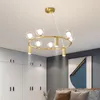 Ljuskronor modern ljuskrona lampa för vardagsrum/kök nordiskt glas boll belysning kreativ matsal ljus fixtur