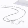 Chains Black 925 Sterling Silver Cross Chain Beads Heart Link Short Choker Necklace Women Jewelry Kolye Collares Collier Ketting