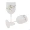 ワイングラスガールピンクプラスチックパーティーUnbreakable Wedding White Champagne Cocktail Flutes Gublet Acrylic Elegant Cups Moets Chandon C Dhkfq