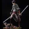 Titan Artfxに対する面白いおもちゃ攻撃J Levi Mikasa Ackerman Renewal Package Ver。 PVCアクションフィギュアアニメフィギュアGKモデルおもちゃ人形G