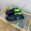 2023 Mule Shark Socks Slippers круглой ноги плоские резиновые тапочки седла Тон на тоне 5 см. TPU Sole Arch Paris Женские дизайнерские обувь OG Summer Slapper Beach Flops Flops