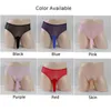 UNDUPANT'lar Örgü Seksi iç çamaşırı Panties Mens Uzun Peni Kılıf Kılavuzu Sissy Pouch G-String Gezgarlar İç Çekiş A50