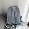 Школьные сумки корейская модная студенческая школьная школьная сумка солидная цветовая простота нейлон большой емкость рюкзак рюкзак с двойным плечом сумка для ноутбука