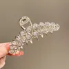 Annan metall Big Rhinestone Hair Clip Hair Claw Elegant Women's Hair Grip Large Clip Fashion Brudhuvudbonad hår