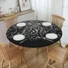 Nappe drôle Cthulhu Halloween nappe ronde élastique résistant à l'huile Lovecraft monstre couverture pour la fête