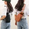 Waist Bags 2022 Winter Womens PU Leather Waist Belt Bag Travel Fanny Pack Pouch Purse Fashion Solid Shoulder Crossbody Chest Bags T230529