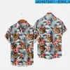 Men's Casual Shirts Adult Diaper Clothing Mens Printed Hawaiian Short Sleeve Button Down Beach Long For Men Cotton
