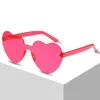 Okulary przeciwsłoneczne Lady Oku Solidny kolor Śliczny kształt serca przezroczysty na zewnątrz do podróży 230529