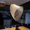 Lustres nordique moderne minimaliste Design personnalité salon salle à manger café chambre en bois lampe à LED lustre