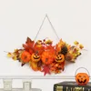 Decorative Flowers Orange Artificial Plastic Pumpkin Pendant Halloween Festival Party Charm Prop Wall Hanging Small Ornament