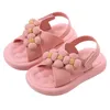 Sandalen zomer kleine meisjes sandaal nieuwe bloem simple schattige roze kinderen mode sandalen peuter baby zachte casual school kinderschoenen r230529
