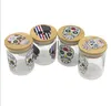 Smoking Pipes Wholesale Wood Cap Sealed Glass Cans Transparent Glass Bottles Storage Cans Fashion