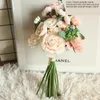 Decorative Flowers Flocking Bouquet Artificial Home Decoration Wedding Flower Pots