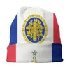 Bérets personnalisé drapeau français et emblème Slouchy Beanie chapeau hommes femmes Hippie tricot Skullies bonnets casquettes pour le Ski d'hiver